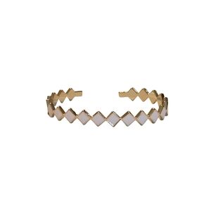 NWT -  18k Gold And Light Peach Cuff Bracelet